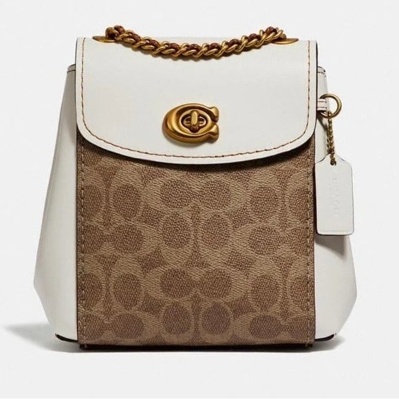 New COACH 69650 Parker convertible backpack in signature small canvas - Picture 1 of 8